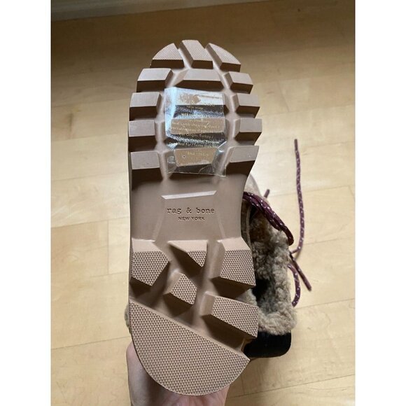 Rag & Bone "Quest" camel lace up suede ankle boot sz 36 NEW - Picture 7 of 9